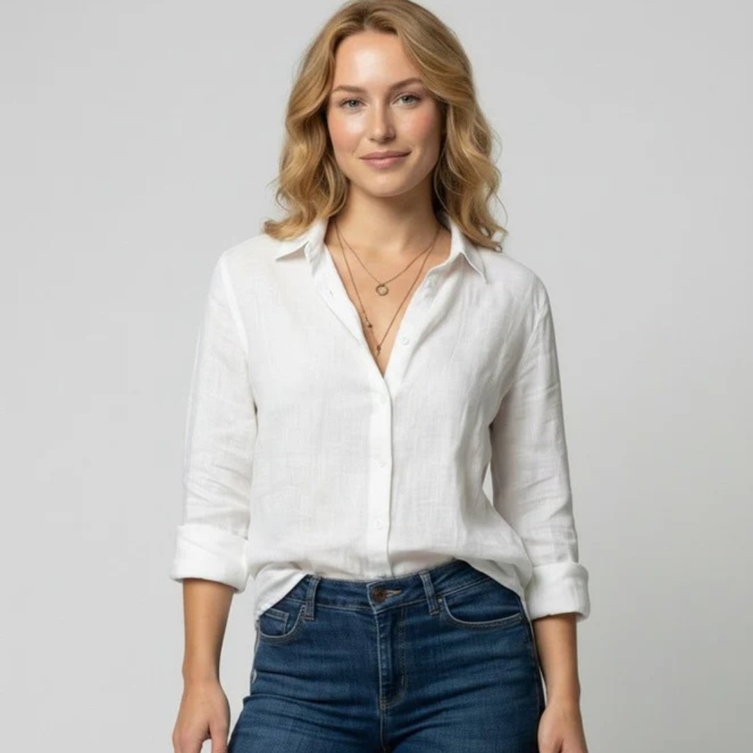 Katharina | Damen Sommer Bluse Mit Kragen