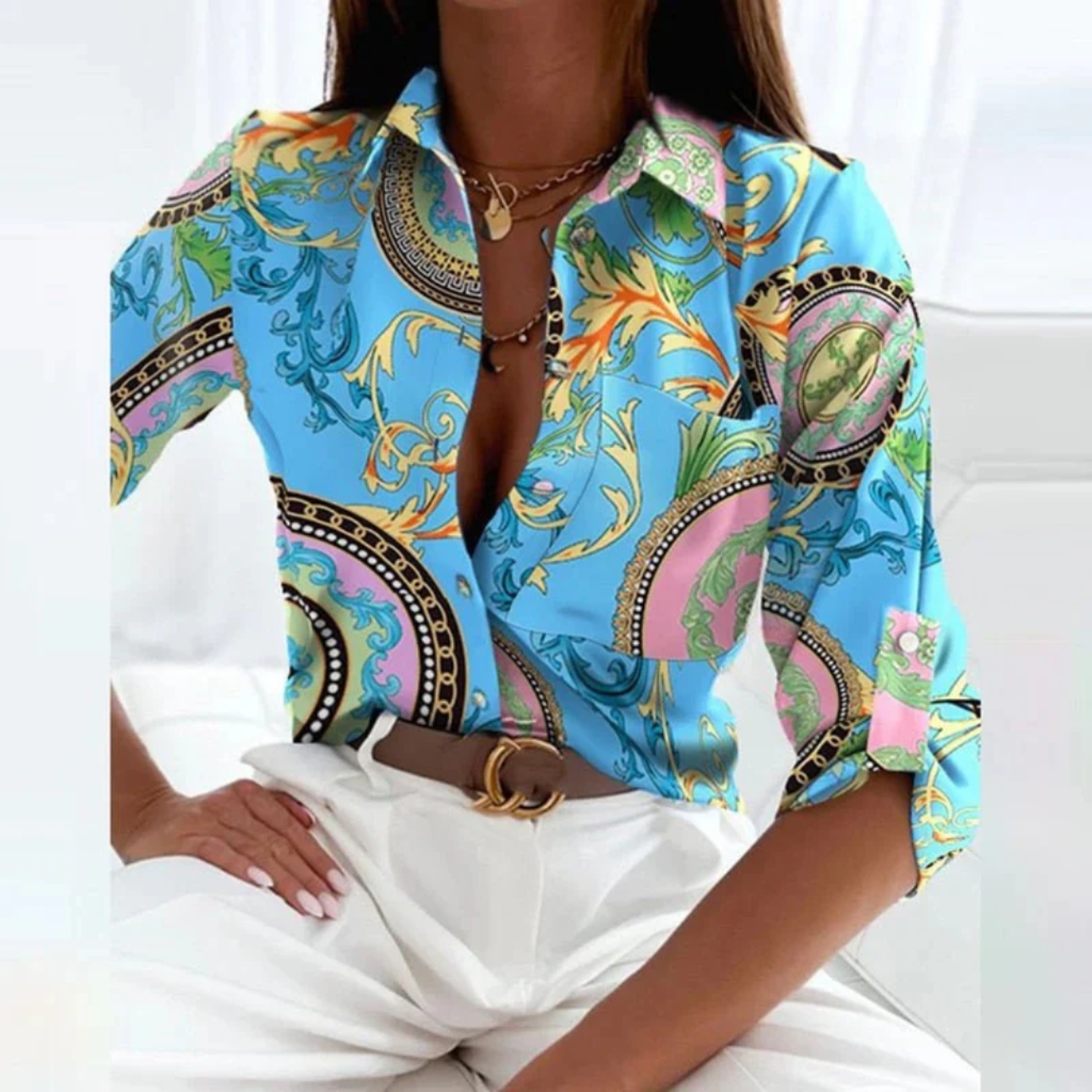 Kathrin | Damen Bluse Langarm Mit Kragen