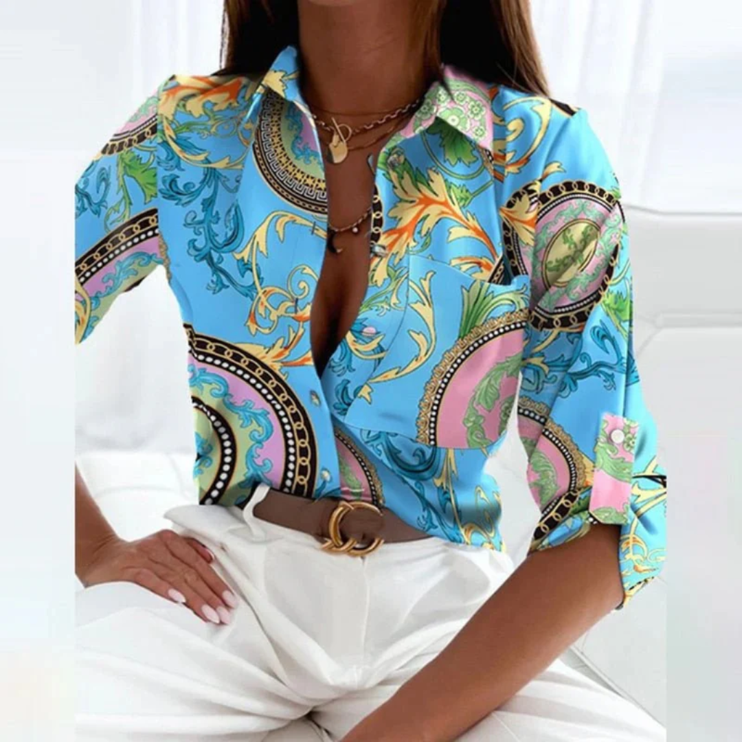 Kathrin | Damen Bluse Langarm Mit Kragen