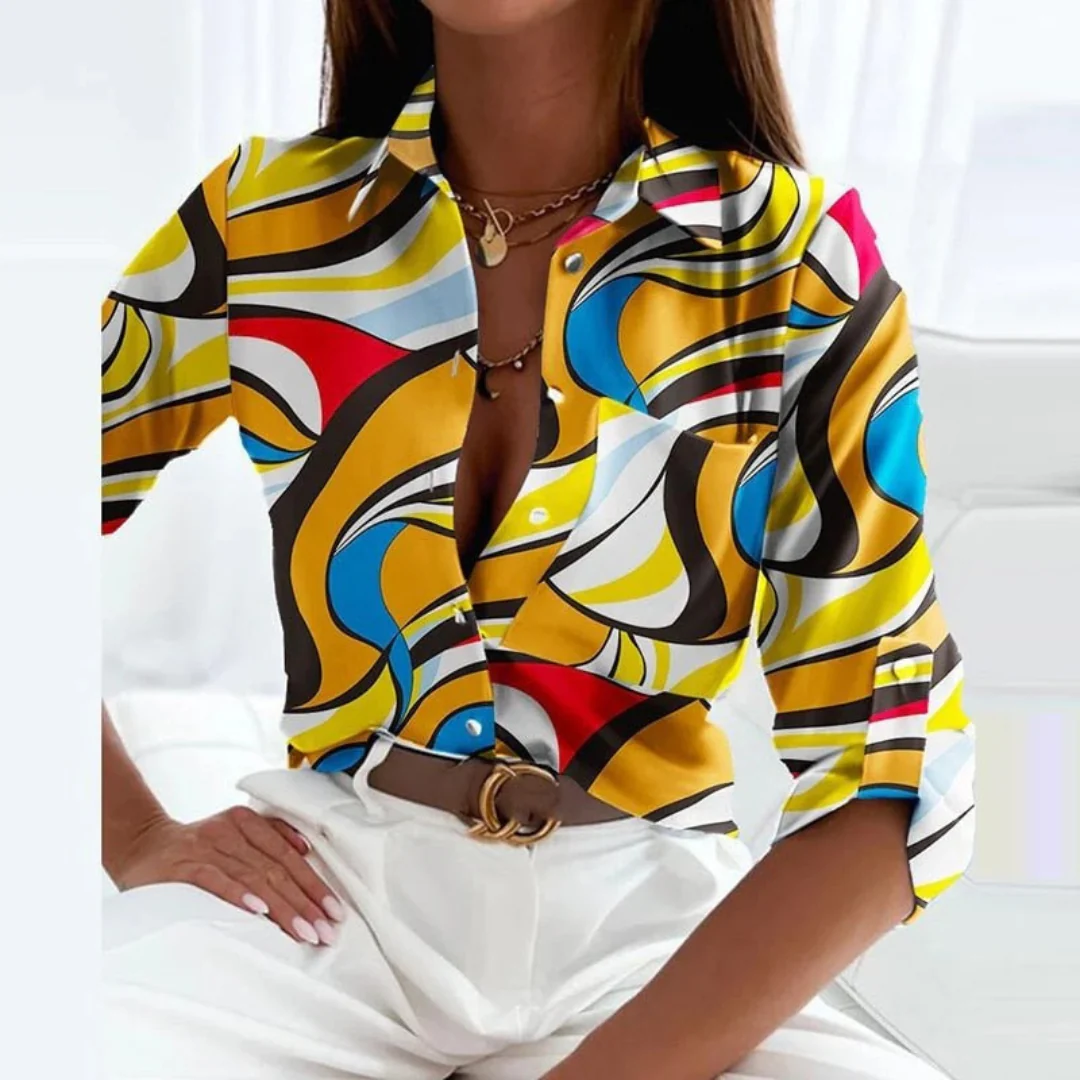 Kathrin | Damen Bluse Langarm Mit Kragen