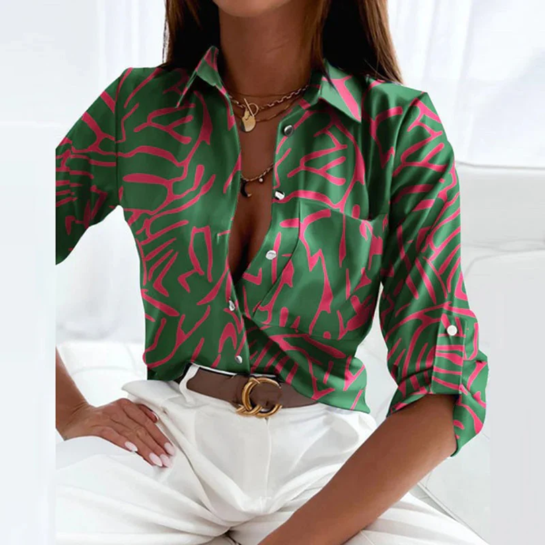 Kathrin | Damen Bluse Langarm Mit Kragen