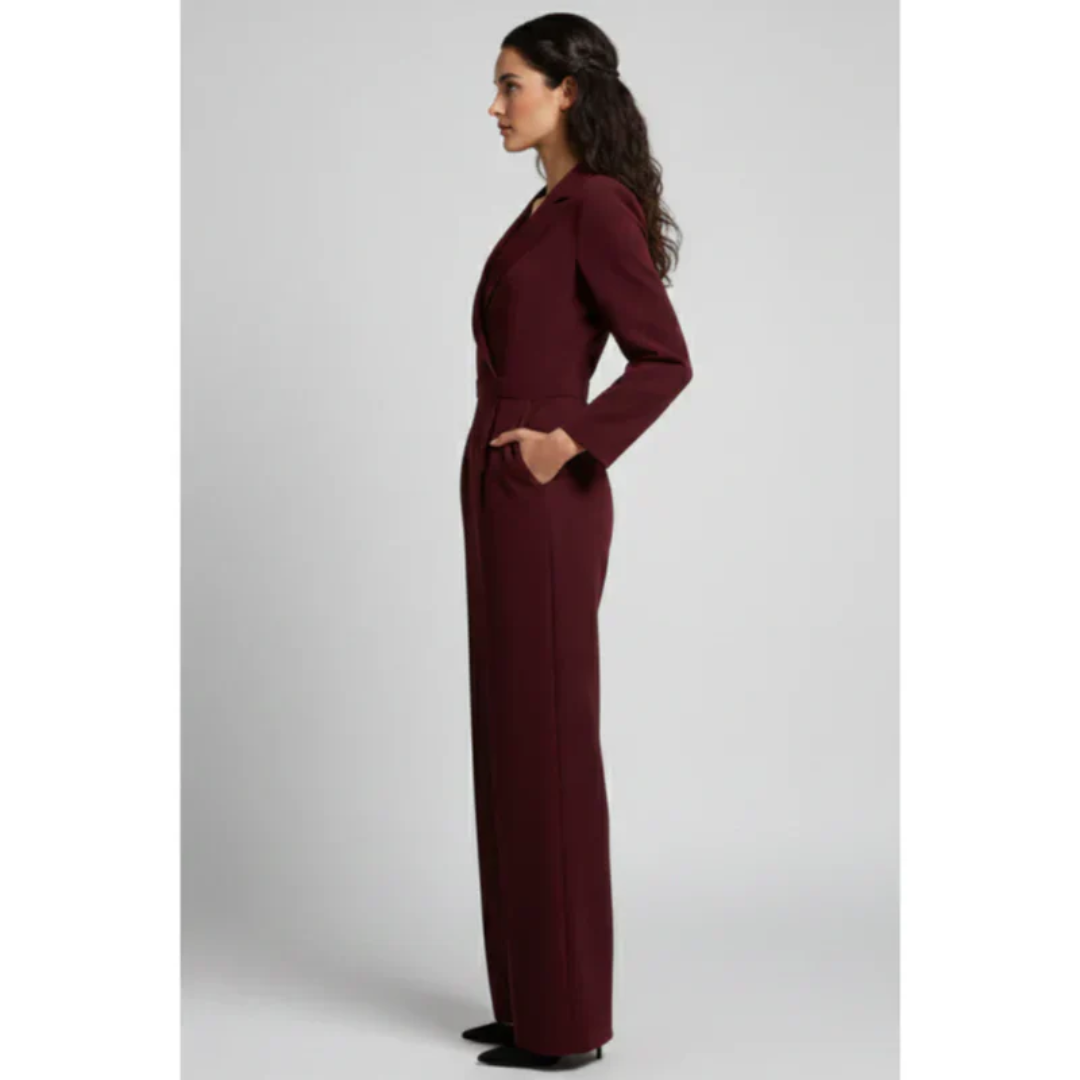 Katrin | Damen Jumpsuit Für Abend Mit Gürtel Schlicht