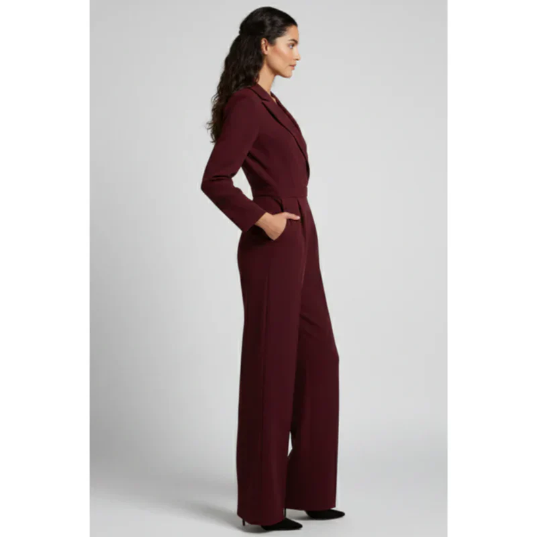 Katrin | Damen Jumpsuit Für Abend Mit Gürtel Schlicht