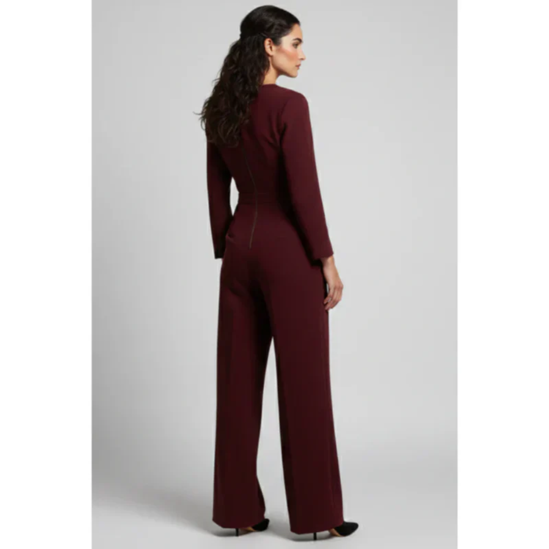 Katrin | Damen Jumpsuit Für Abend Mit Gürtel Schlicht
