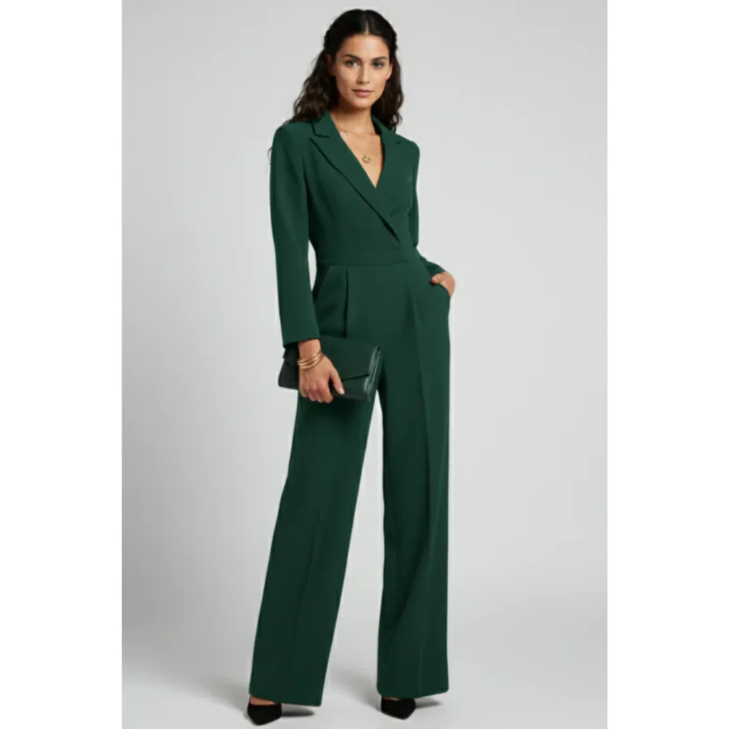 Katrin | Damen Jumpsuit Für Abend Mit Gürtel Schlicht
