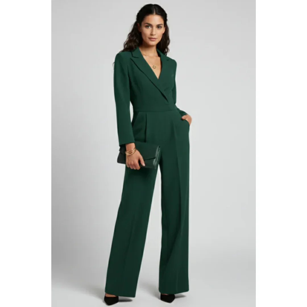Katrin | Damen Jumpsuit Für Abend Mit Gürtel Schlicht
