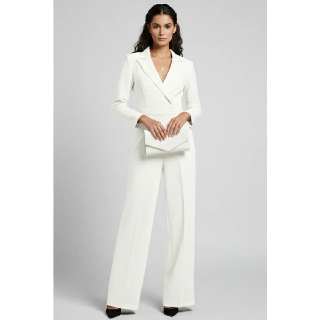 Katrin | Damen Jumpsuit Für Abend Mit Gürtel Schlicht