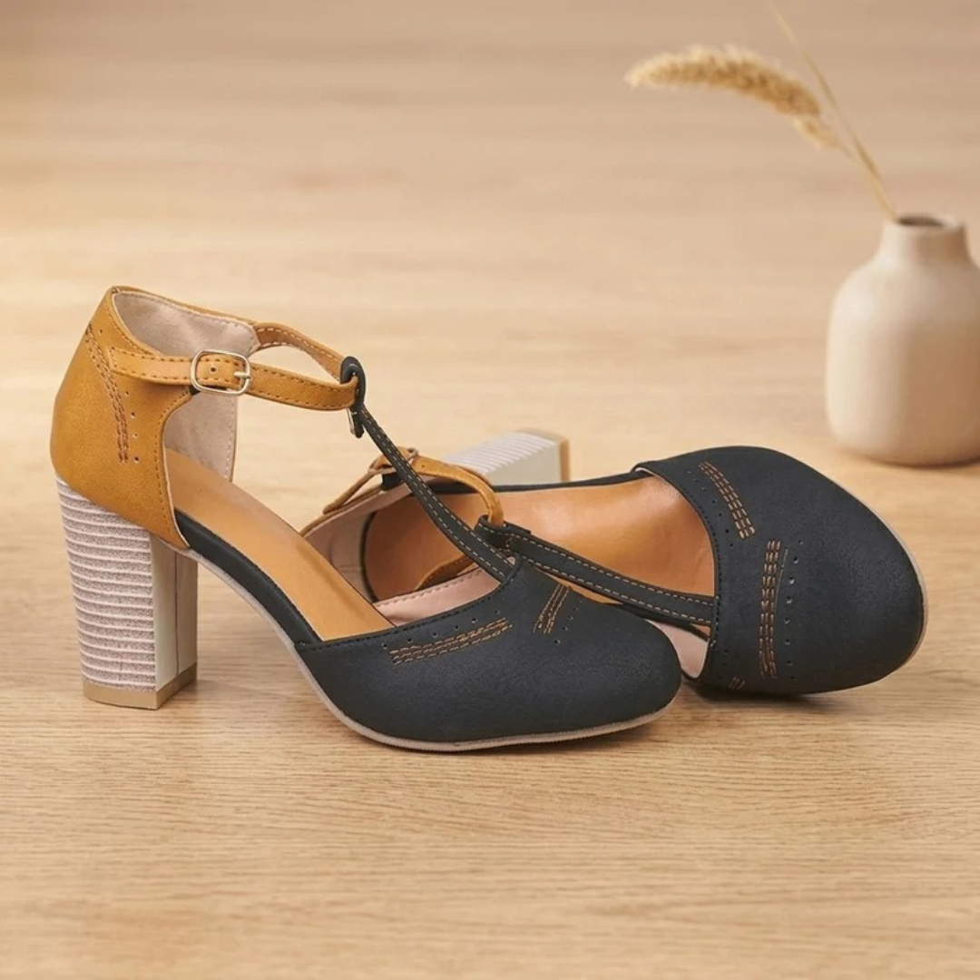Katrin | Damen Orthopädische Pumps mit Schnalle und Absatz