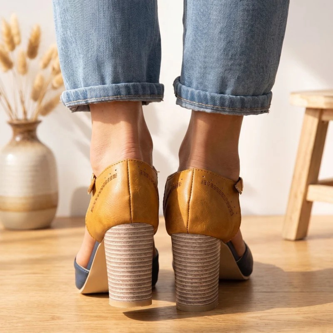 Katrin | Damen Orthopädische Pumps mit Schnalle und Absatz