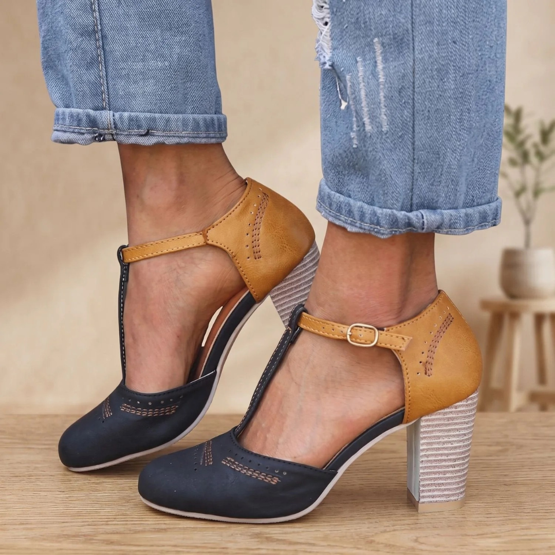 Katrin | Damen Orthopädische Pumps mit Schnalle und Absatz