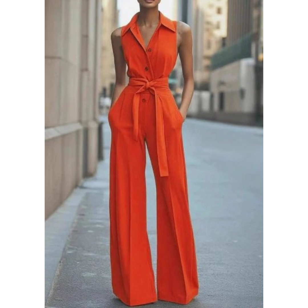 Kenya | Damen Sommer Jumpsuit Mit Weitem Bein