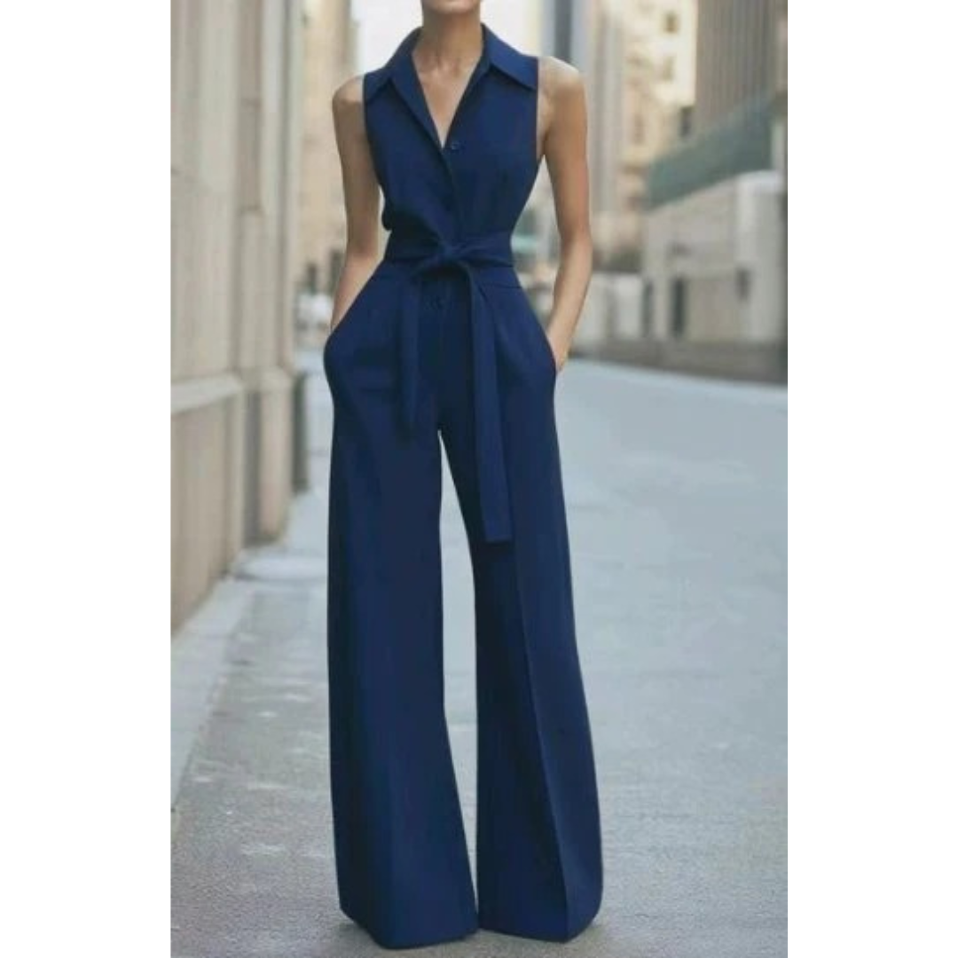 Kenya | Damen Sommer Jumpsuit Mit Weitem Bein