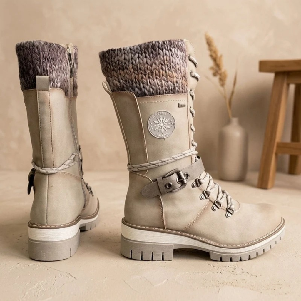 Kerstin | Damen Orthopädische Stiefel mit Schnallen und Futter