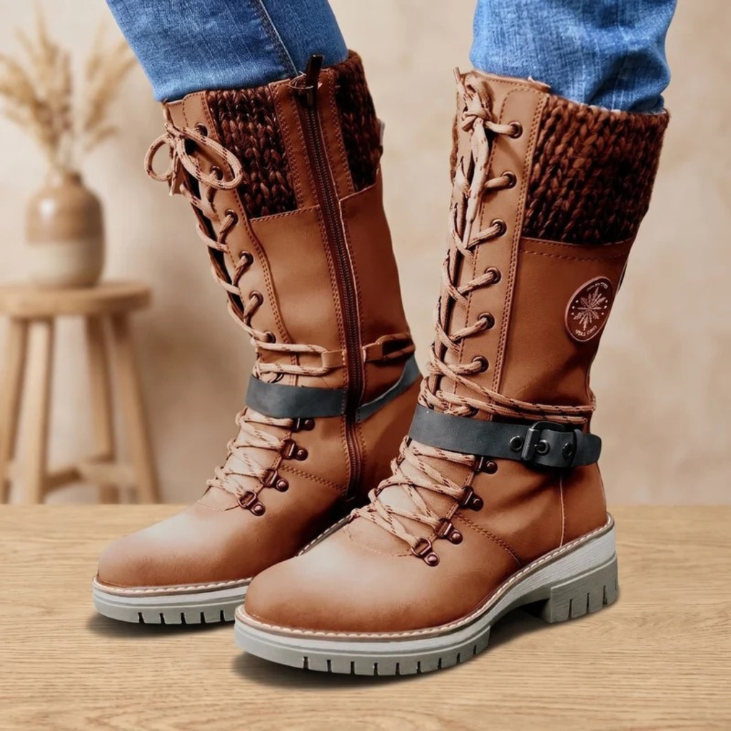 Kerstin | Damen Orthopädische Stiefel mit Schnallen und Futter