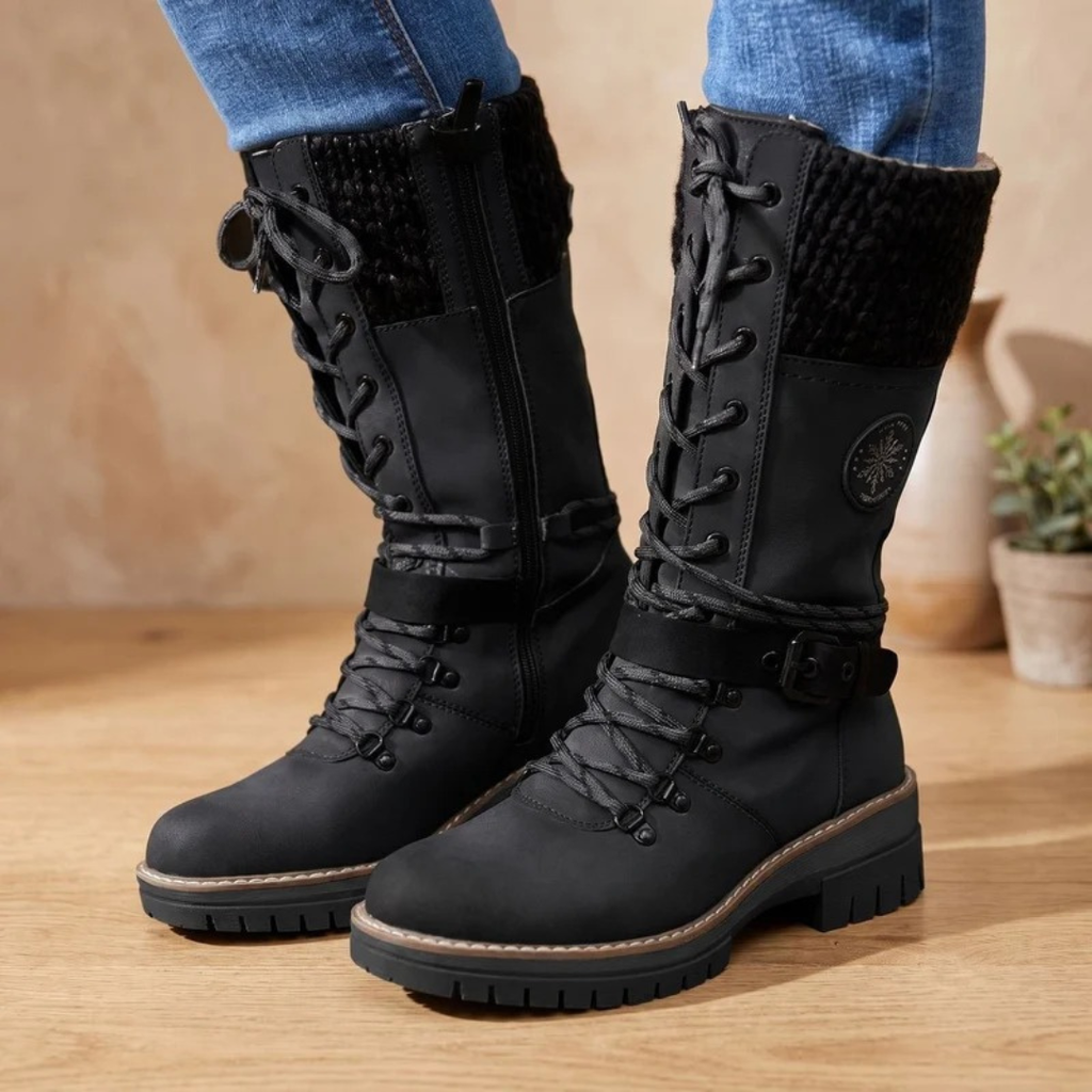 Kerstin | Damen Orthopädische Stiefel mit Schnallen und Futter