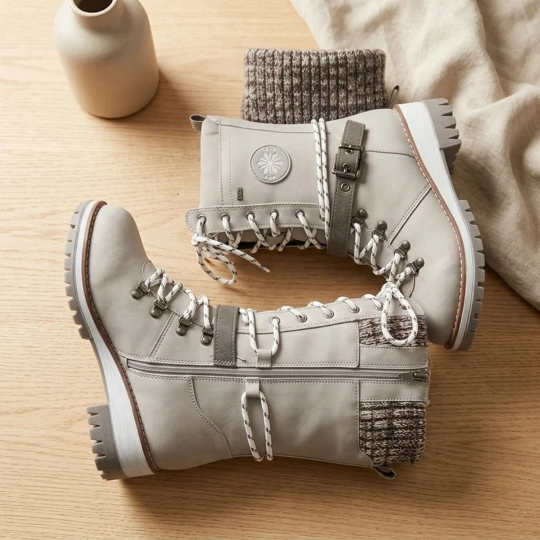 Kerstin | Damen Orthopädische Stiefel mit Schnallen und Futter