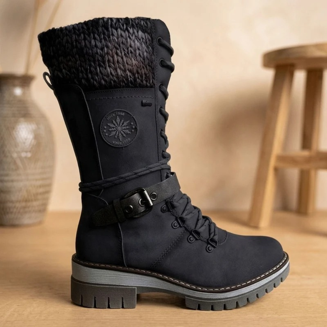 Kerstin | Damen Orthopädische Stiefel mit Schnallen und Futter