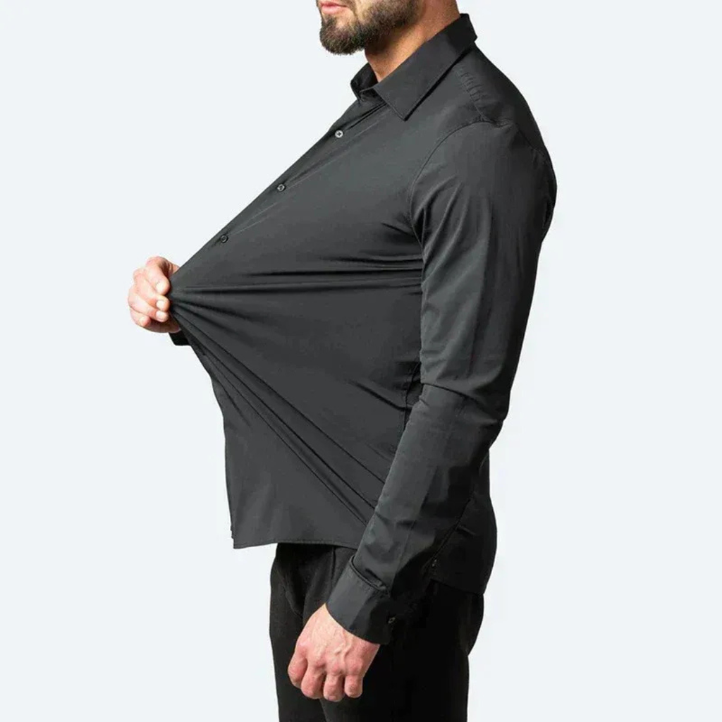 Kevin | Herren Hemd mit Stretch, Kragen und Knöpfen
