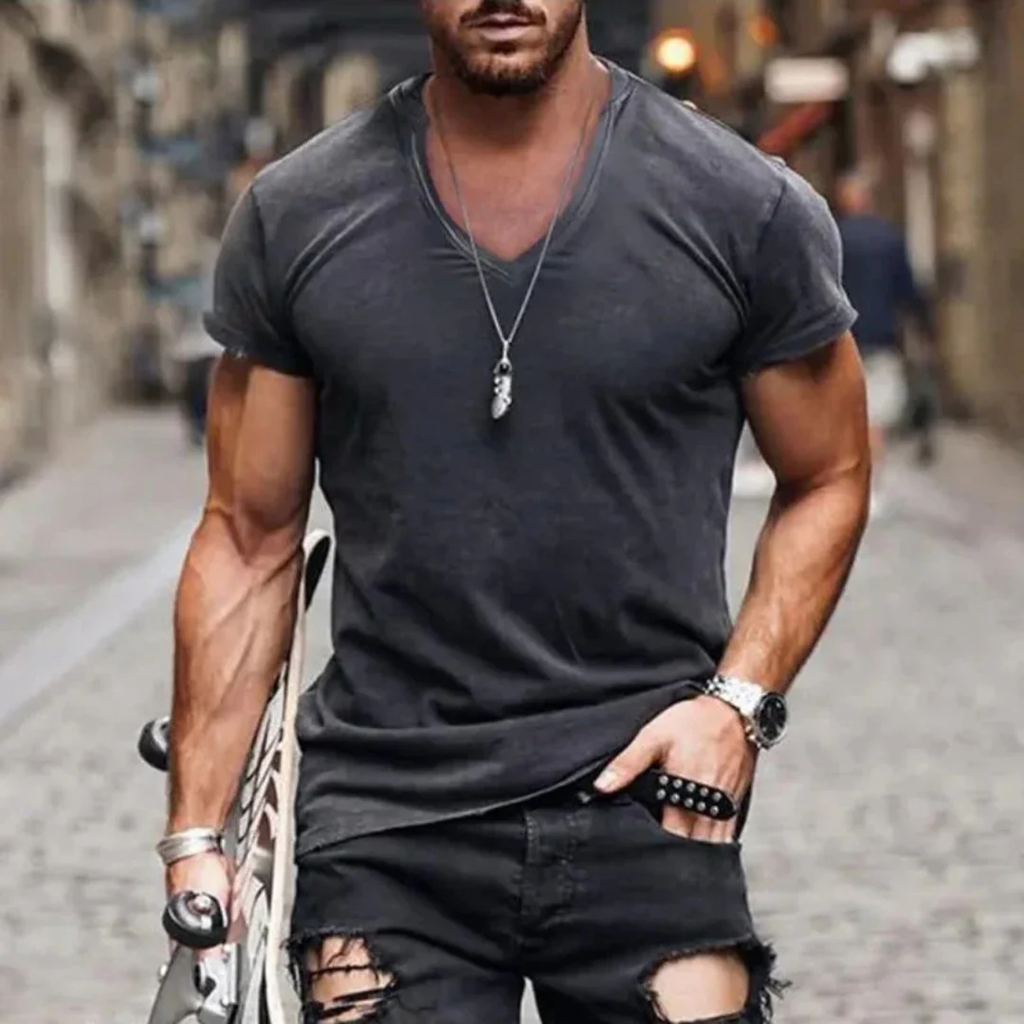 Kilian | Herren T-Shirt Mit V-Ausschnitt Für Sommer