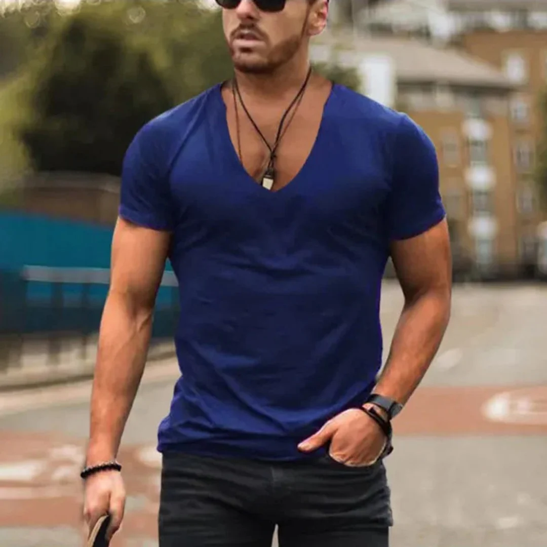 Kilian | Herren T-Shirt Mit V-Ausschnitt Für Sommer