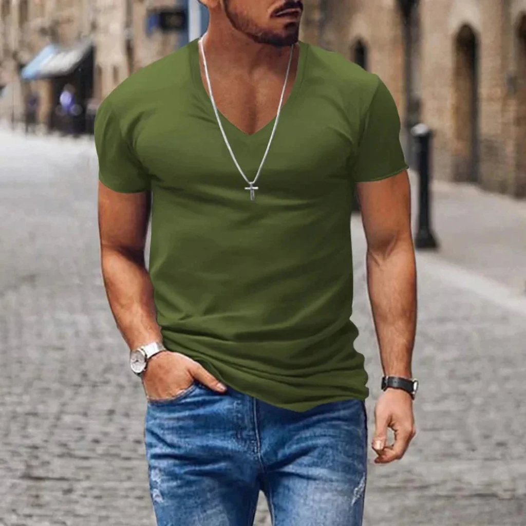 Kilian | Herren T-Shirt Mit V-Ausschnitt Für Sommer