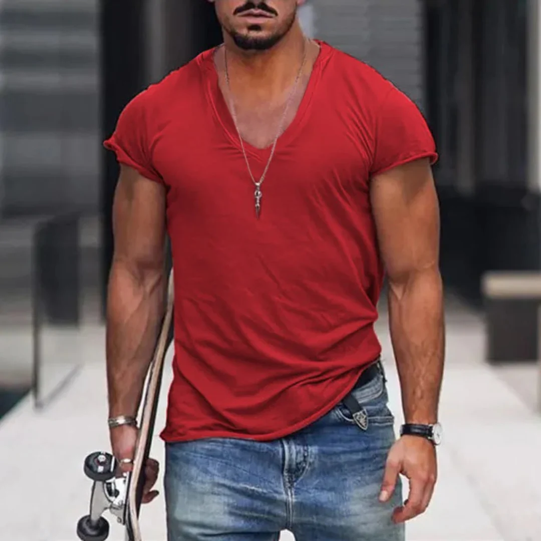 Kilian | Herren T-Shirt Mit V-Ausschnitt Für Sommer