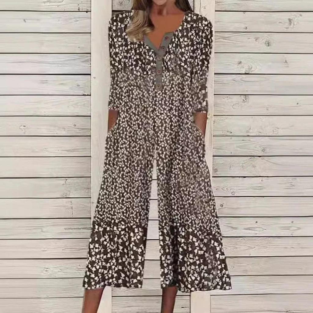 Klara | Damen Leichter Blumen Jumpsuit