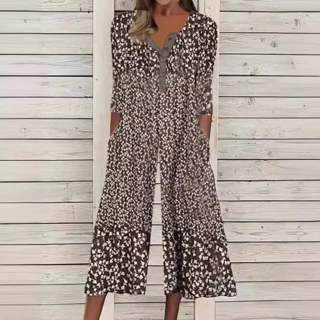 Klara | Damen Leichter Blumen Jumpsuit