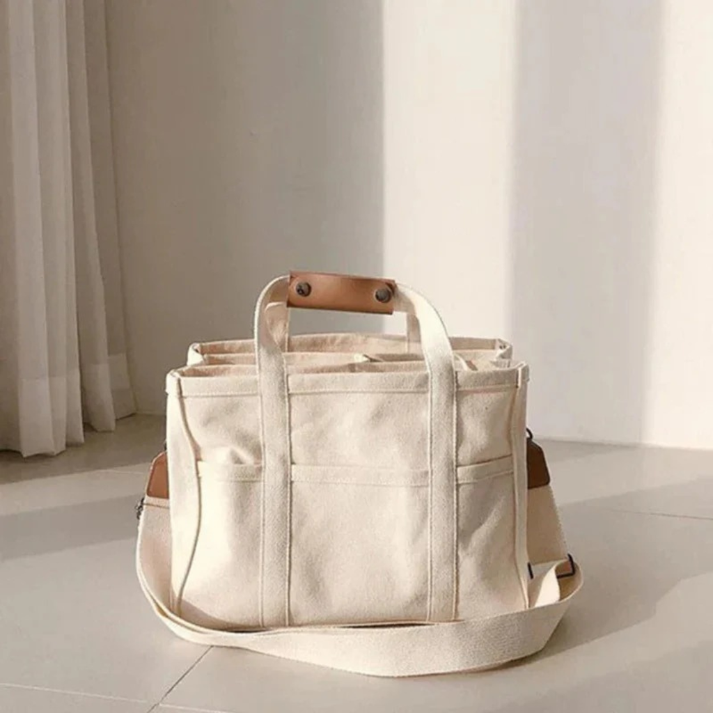 Klara | Damen Vielseitige Canvas Schultertasche