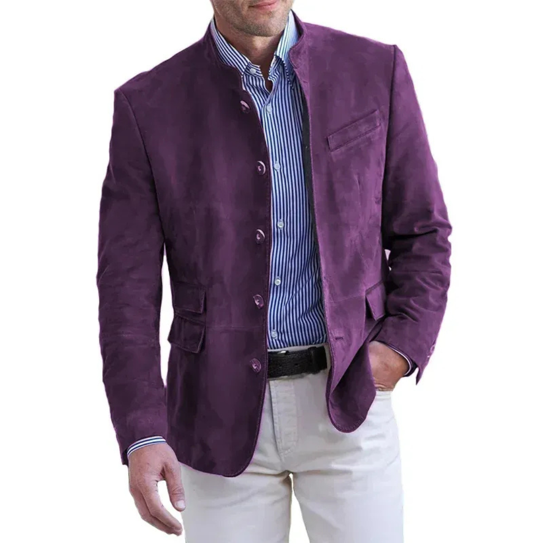 Klaus | Herren Jacke mit Stehkragen und Knöpfen