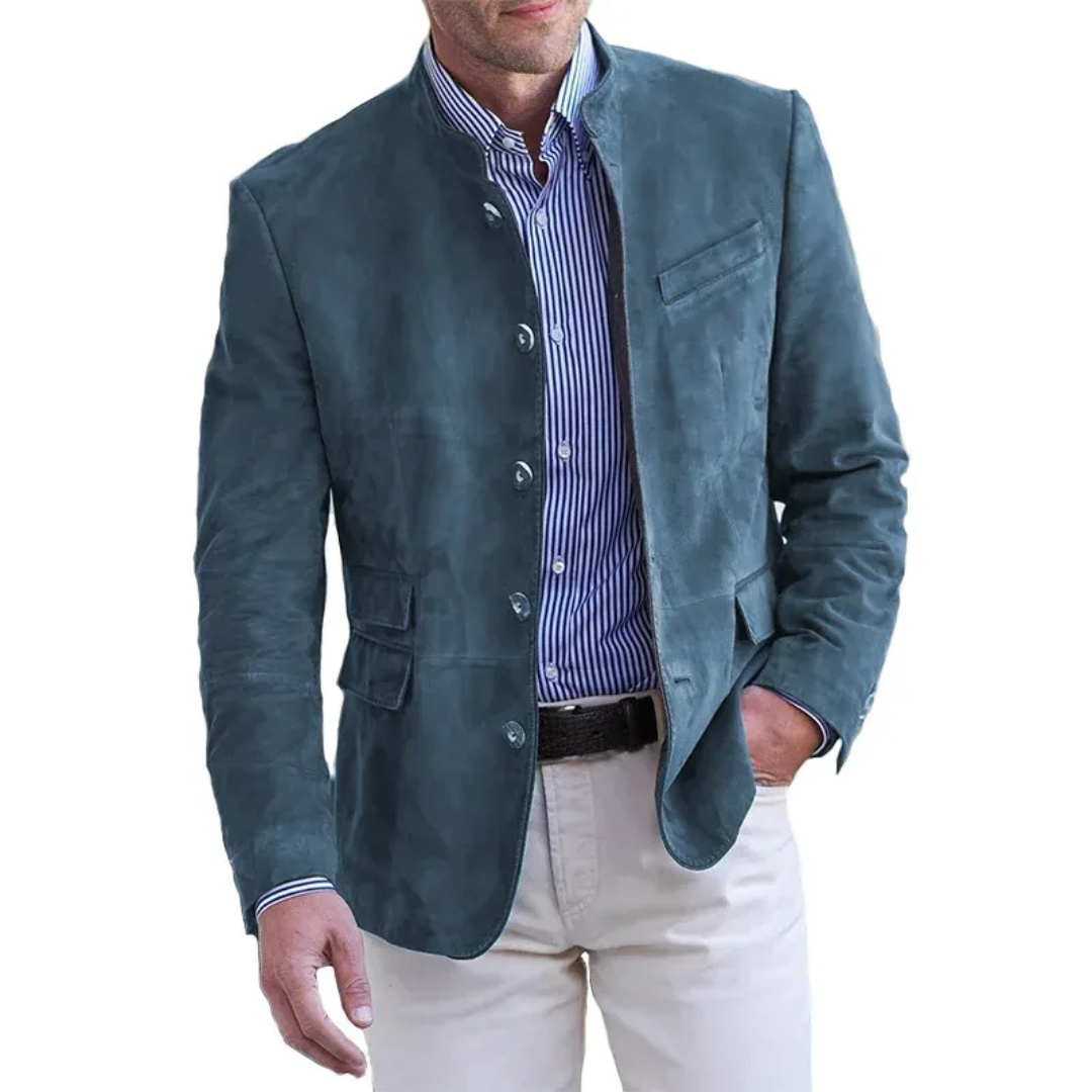 Klaus | Herren Jacke mit Stehkragen und Knöpfen