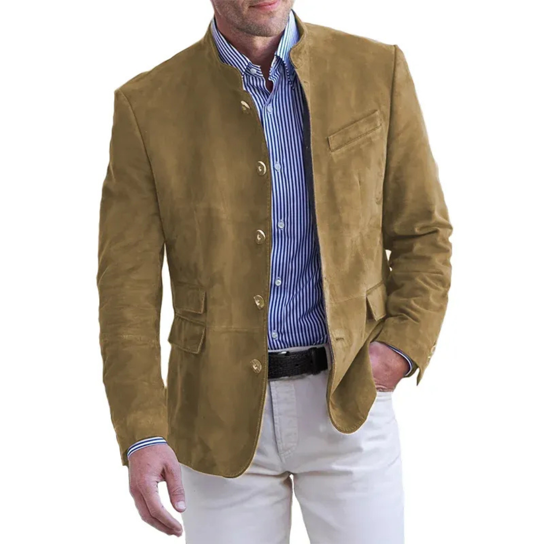 Klaus | Herren Jacke mit Stehkragen und Knöpfen