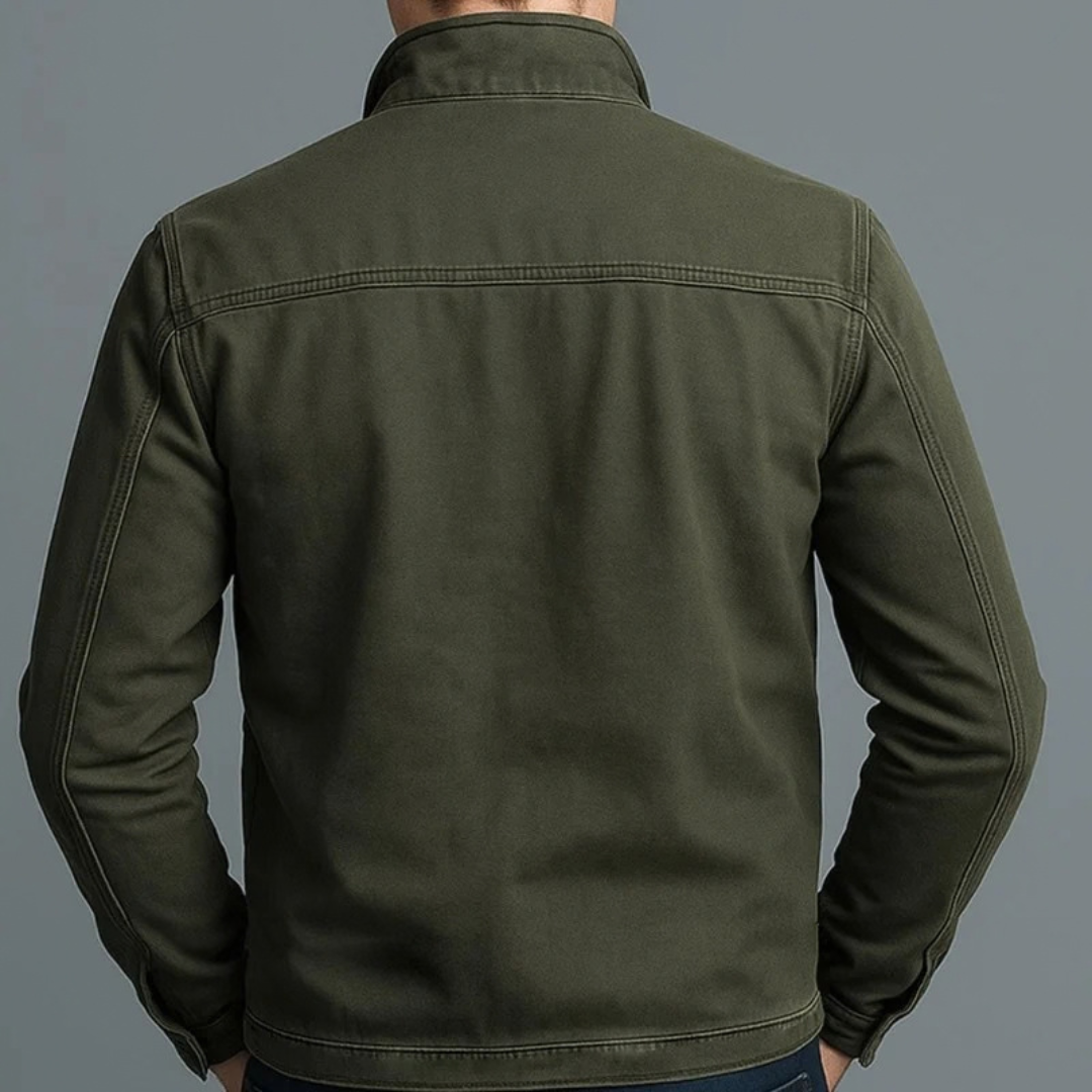 Konrad | Herren Jacke mit Stehkragen, Reißverschluss und Taschen