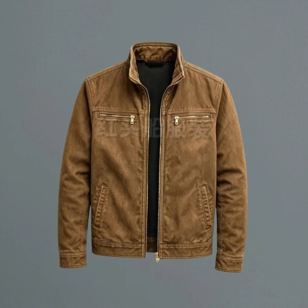 Konrad | Herren Jacke mit Stehkragen, Reißverschluss und Taschen