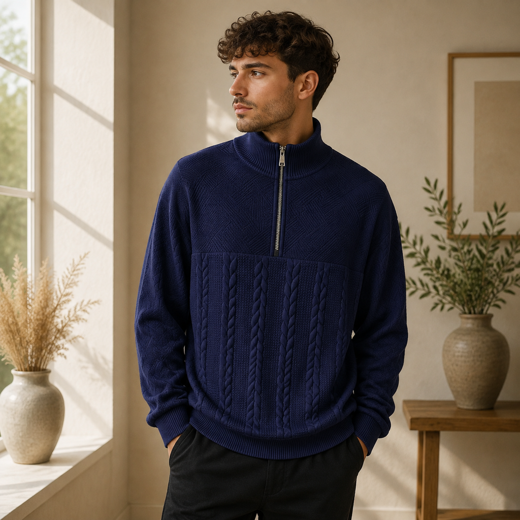 Konrad | Herren Strickpullover mit Kragen