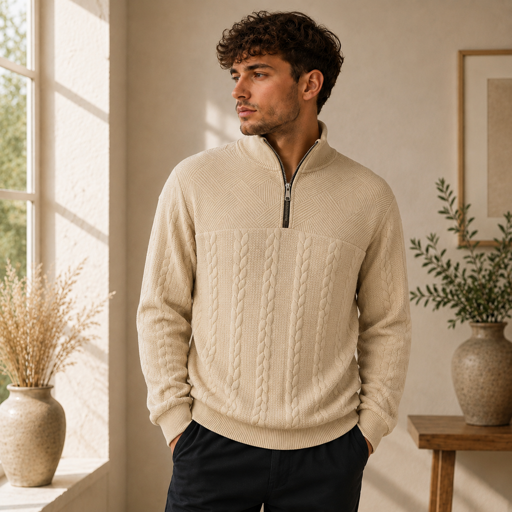 Konrad | Herren Strickpullover mit Kragen