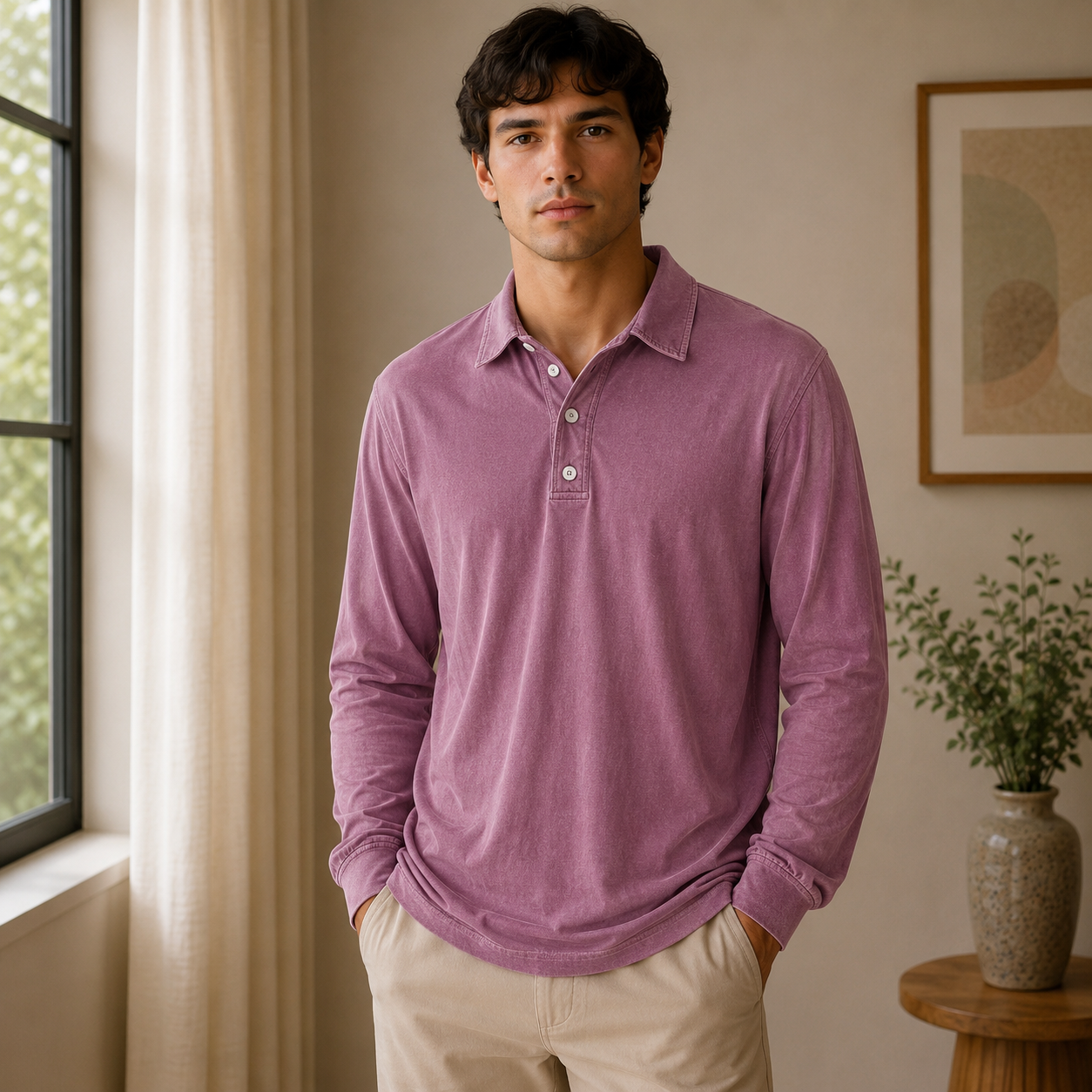 Konstantin | Herren Poloshirt Langarm Für Sommer