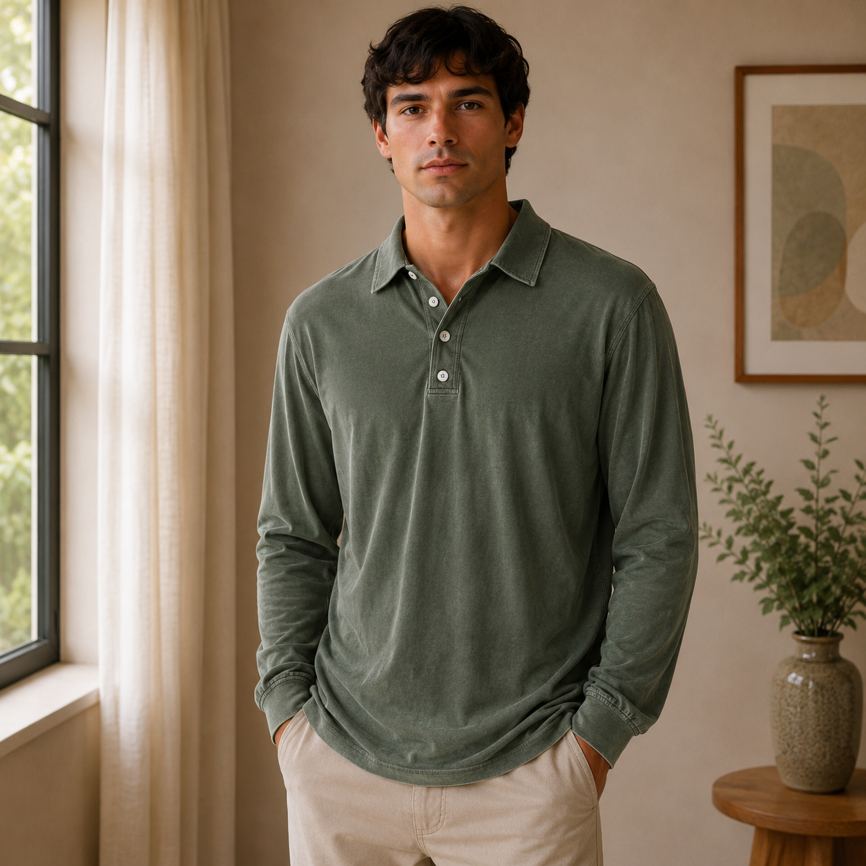 Konstantin | Herren Poloshirt Langarm Für Sommer