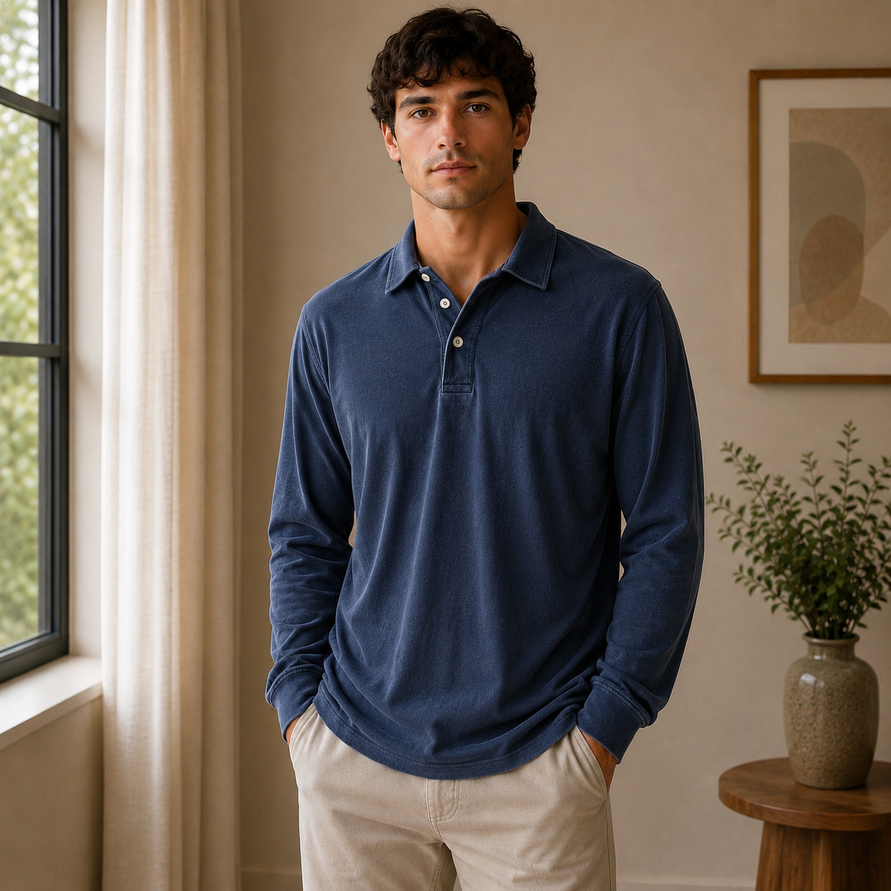 Konstantin | Herren Poloshirt Langarm Für Sommer