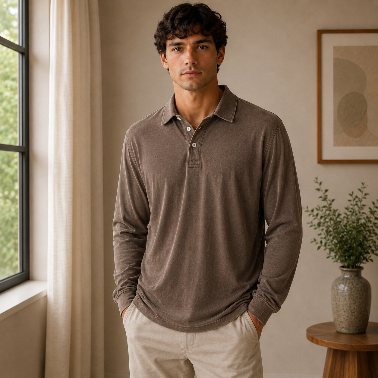 Konstantin | Herren Poloshirt Langarm Für Sommer