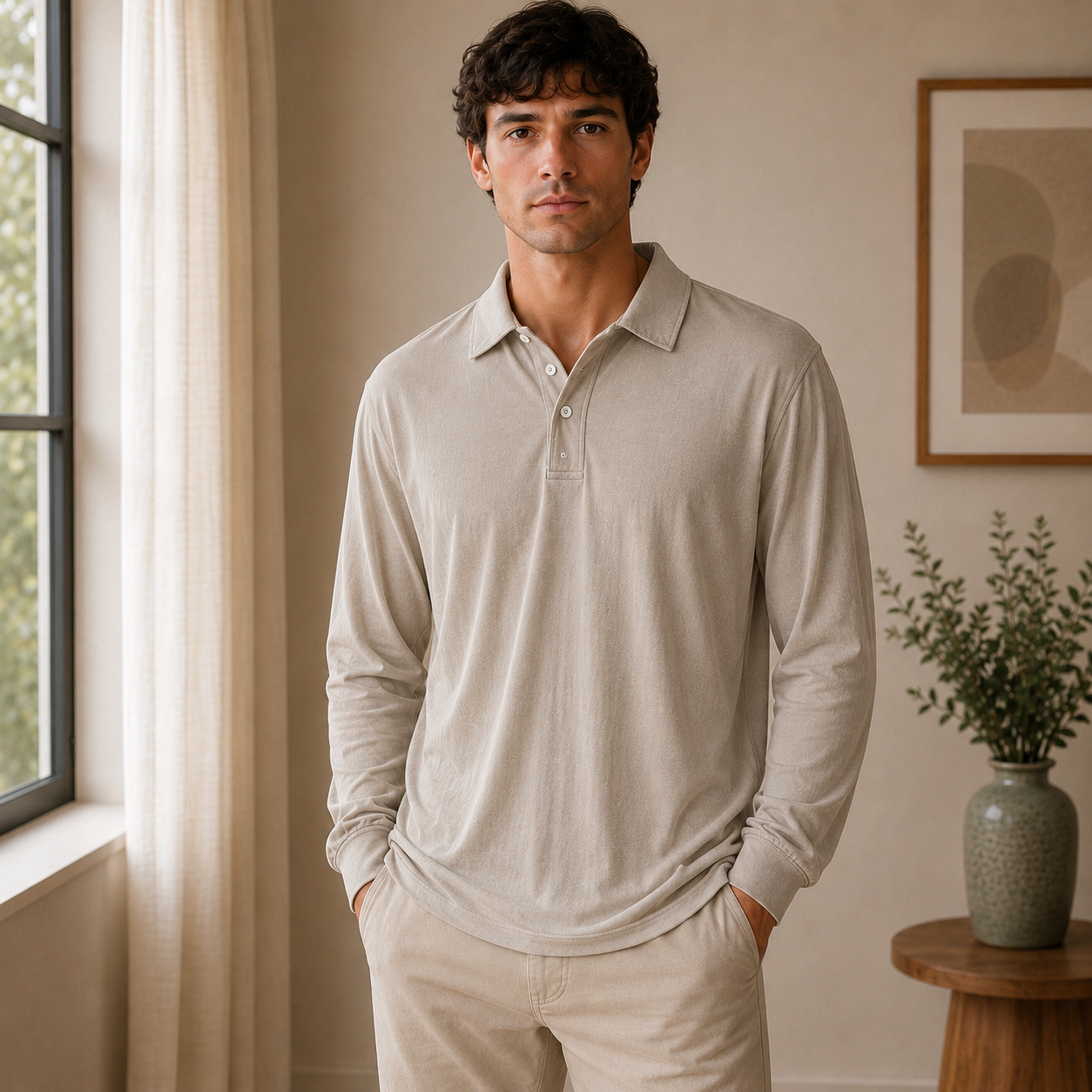 Konstantin | Herren Poloshirt Langarm Für Sommer