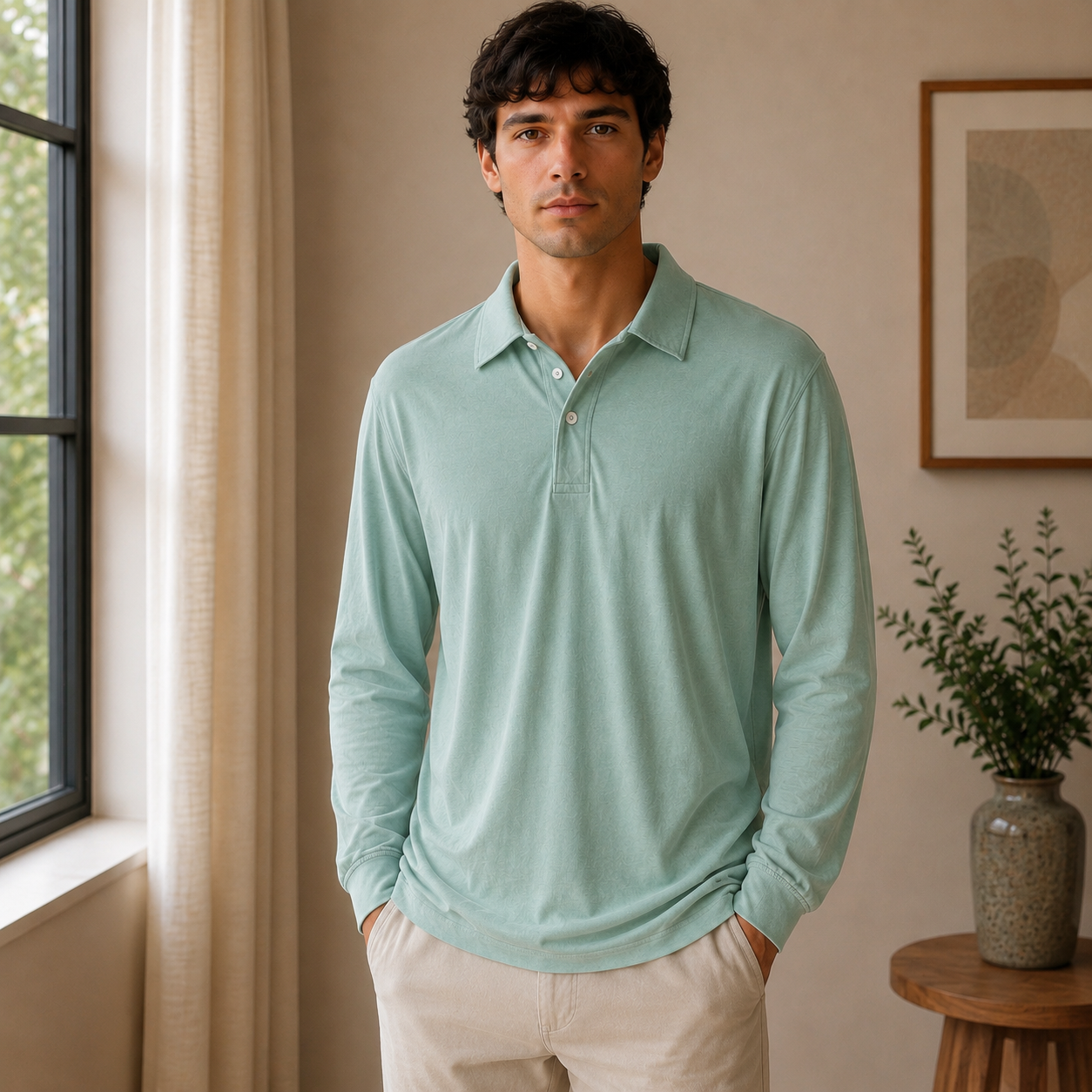 Konstantin | Herren Poloshirt Langarm Für Sommer