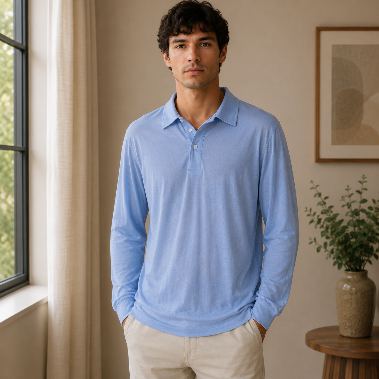 Konstantin | Herren Poloshirt Langarm Für Sommer