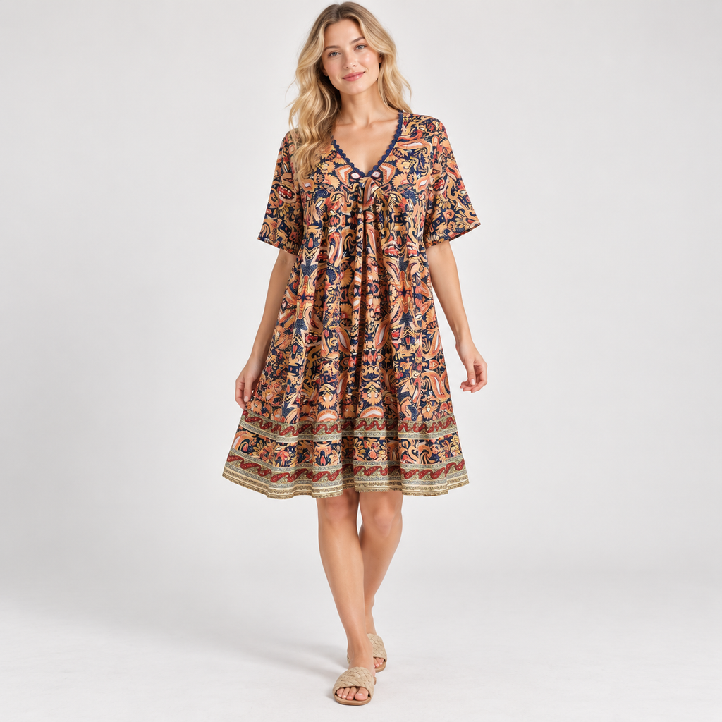 Kora | Damen Minikleid Modern Boho Sommer