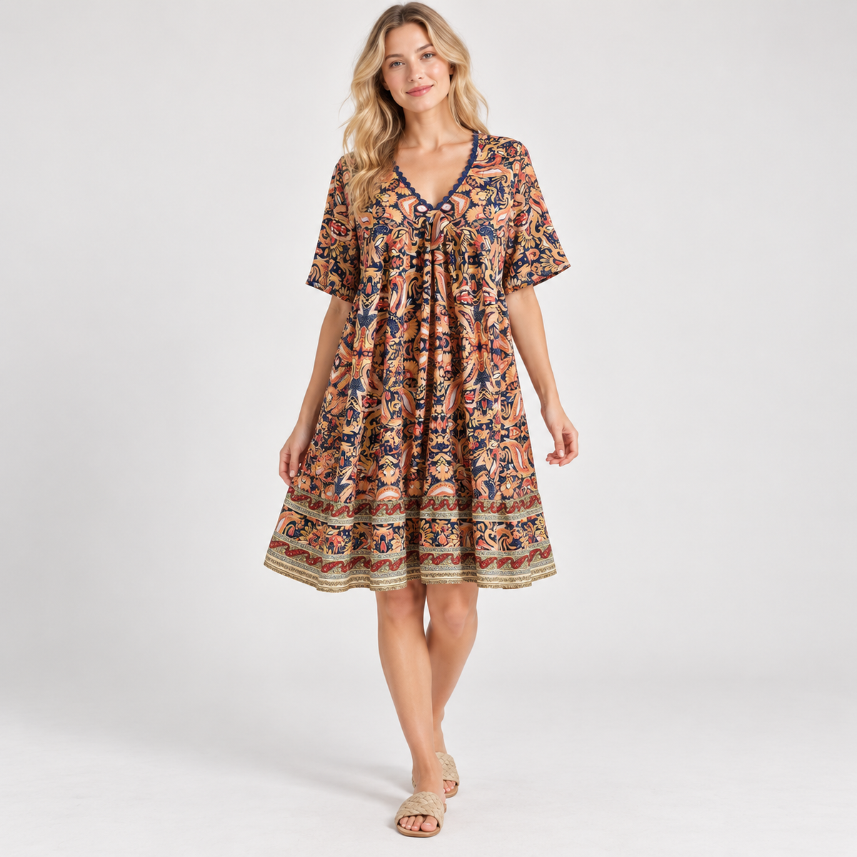 Kora | Damen Minikleid Modern Boho Sommer