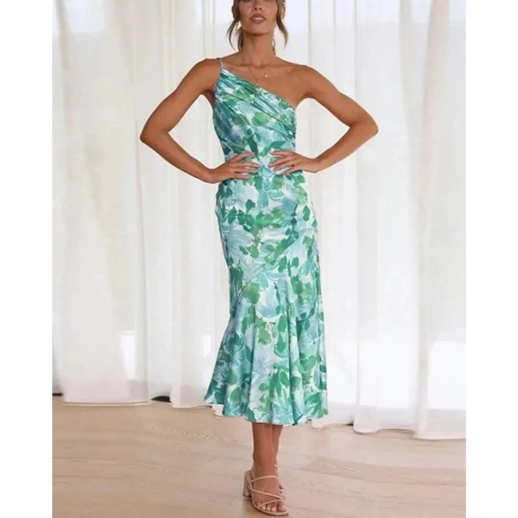 Lareen | Damen Midi Sommerkleid Mit Blumenmuster Für Alltag