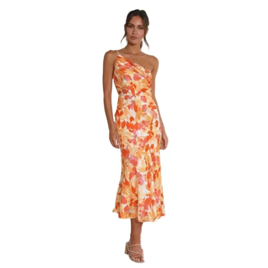 Lareen | Damen Midi Sommerkleid Mit Blumenmuster Für Alltag