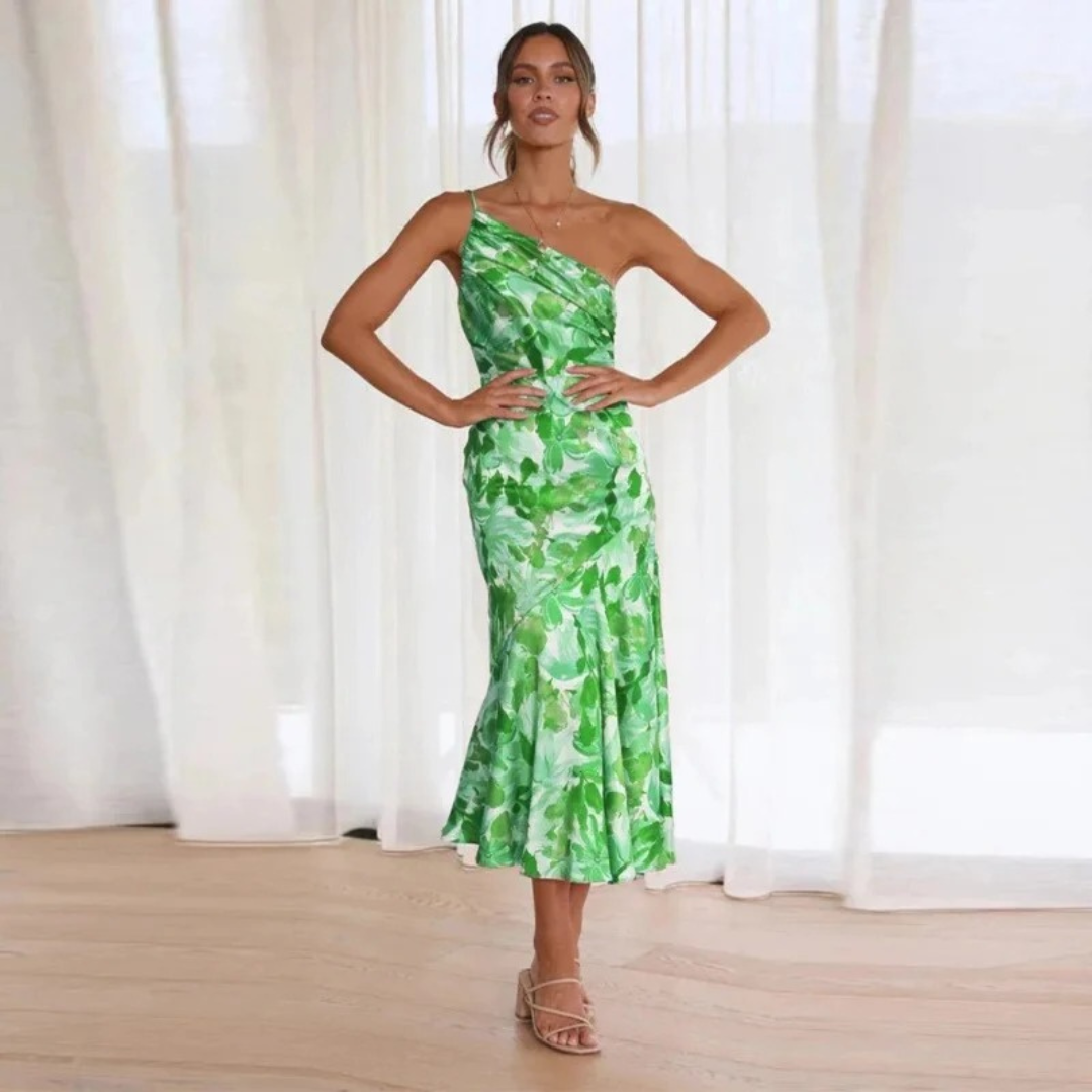 Lareen | Damen Midi Sommerkleid Mit Blumenmuster Für Alltag