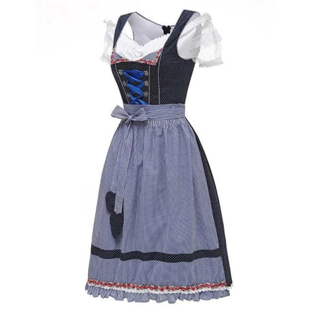 Larissa | Damen Oktoberfest Dirndl in Grau und Blau