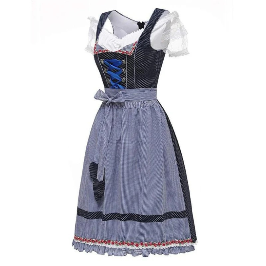 Larissa | Damen Oktoberfest Dirndl in Grau und Blau